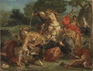 The Lion Hunt by Eugène Delacroix